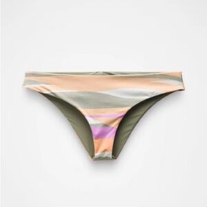 NWT Prana Gemma Reversible Cheeky Low Rise Bikini Swim Bottoms in Waves Stripes